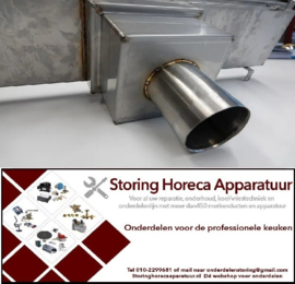 2.10.600.045 - Vloergoot RVS 932 x 232 x H187 mm met horizontale/zij uitloop