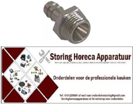 H112520201 - slangaansluiting recht draad 1/4" slang ø 12mm Electrolux