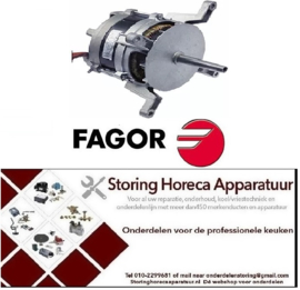 549601629 -Ventilatormotor 208/240V fasen 3 50/60Hz 0,66/0,18kW 1400/700U/min snelheid 2 L1 150mm FAGOR