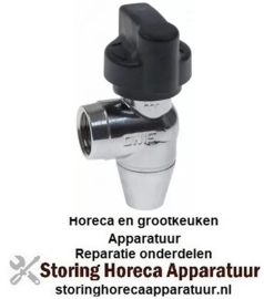 165540747 - Aftapkraan messing verchroomd haaks B 30mm H 40mm draad 1/2" ID