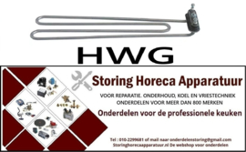 48112024645 - Wastank verwarmingselement 2800W 230V L 370mm dompel verwarmingselement voor vaatwasser HWG