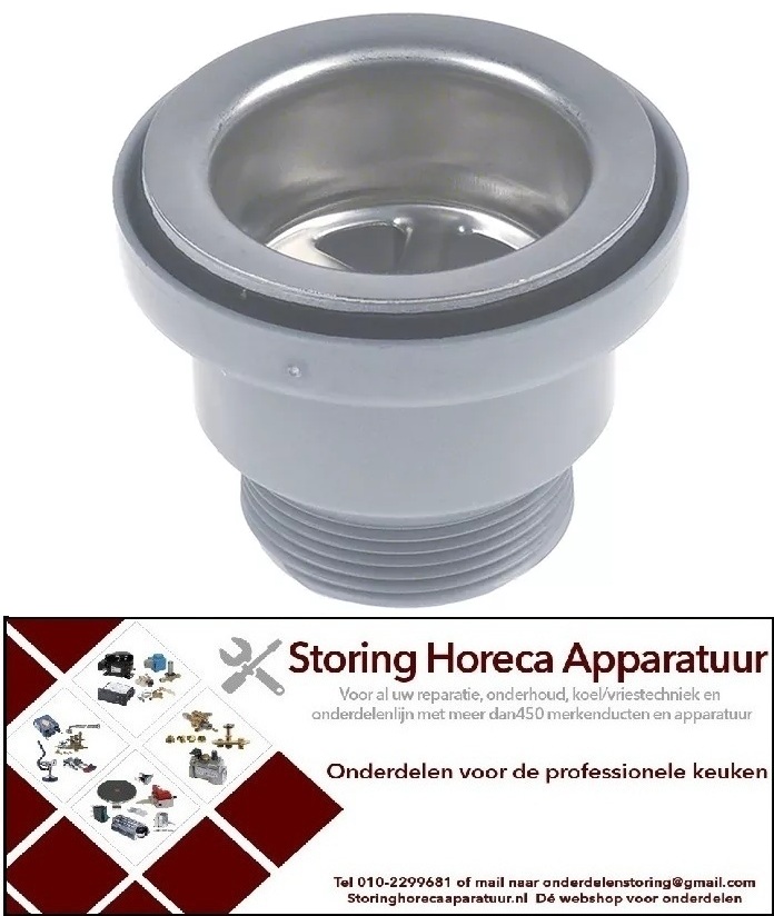447507460 - Afvoerventiel draad 1½" AD ø 78mm ID ø 50mm