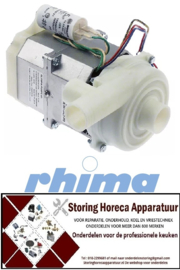 164500520 -Waspomp ingang ø 33mm uitgang ø 30/28mm type T33 230V 50Hz fasen 1 0,25kW 0,34PS L 190mm RHIMA