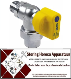 174520373 - Kogelkraan gas haaks ingang 3/4" OD uitgang 3/4" ID