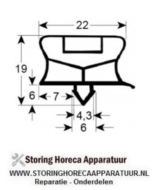 064900684 - Koeldeurrubber B 390mm L 580mm steekmaat BARON