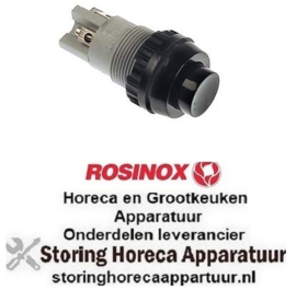 168346508 -Drukschakelaar tastend inbouwmaat ø18,2mm rond zwart 1NC/1NO 250V 2A ROSINOX