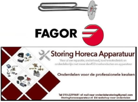 504416387 -Verwarmingselement 2800W 230V VC 1 inbouw ø 42mm L 275mm B 38mm H 38mm pijp ø 8mm LA 74mm gat ø 7mm FAGOR