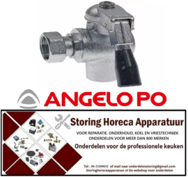 P318540685 - Uitloopkraan haaks B 46mm H 40mm draad 3/4" ID ANGELOPO