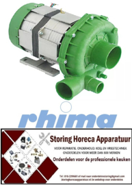 216500529 -Waspomp ingang ø 60mm uitgang ø 48mm type T12 230V 50Hz fasen 1 0,88kW 1,2PS L 270mm RHIMA