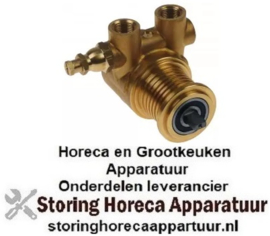 494500454 - Drukverhogings pompkop PA1504 FLUID-O-TECH L 82mm 150l/h aansluiting 3/8" NPT met bypass koper