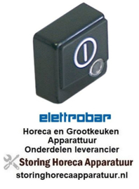 233345607 -Druktaster grootte 23x23mm zwart hoofdschakelaar met lens Elettrobar