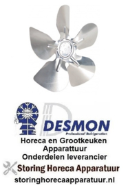 317601284 -Ventilatorblad zuigend ø 254mm ventilatorblad bevestiging 25,4mm vleugelhoek 28° DESMON