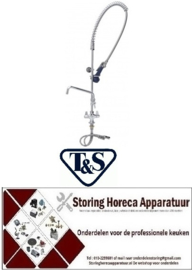710594013 -  Voorspoeldouche met eengatsmengkraan keramisch bovendeel 1/2" 90° met zwenkventiel T&S