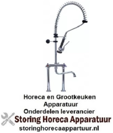 464548829 - Voorspoeldouche met tweegatsmengkraan keramisch bovendeel 1/2" 180° met zwenkventiel