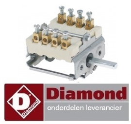 21066103700 - Nokkenschakelaar 4 schakelstanden pastakoker DIAMOND E65/CP4T