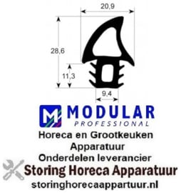 189900439 - Deurrubber per meter voor hetelucht oven MODULAR