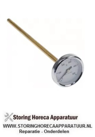 047580135 -Thermometer ø 63,6mm inbouw ø 9mm t.max. 500°C 0 tot +500°C voeler ø 9mm voeler L 300mm