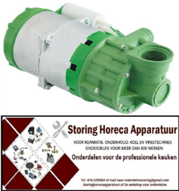 278500521 - Waspomp ingang ø 1" ID uitgang ø 26mm type T33 230V 50Hz fasen 1 0,25kW 0,34PS L 225mm