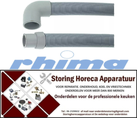 314530571 - Afvoerslang L 1500mm recht ø binnen 24mm recht ø buiten 29mm haaks ø binnen 29mm RHIMA