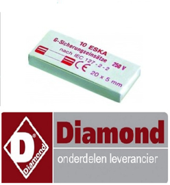 125LC-422 - ZEKERING 2A - ø5x20mm  - 250V-60Hz - 10 STUKS DIAMOND  DFV-423/S