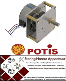 104500070 - Tandwielmotor POTIS 230V 50Hz 1U/min schacht ø 8mm L 64mm B 64mm H 80mm POTIS