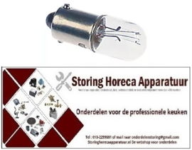138359868 - Gloeilamp fitting Ba9s 12V 2W ø 10mm L 28mm transparant