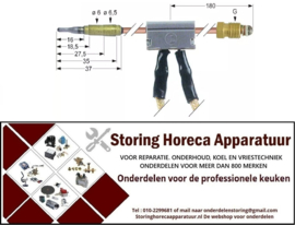 181107262 - Thermokoppel SIT met interrupter M9x1 L 600mm stekkeraansluiting ø6.0(6.5)mm kabel 350mm