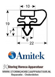 056R00057 - Koeldeurrubber profiel 9150 B 390mm L 595mm steekmaat AMITEK