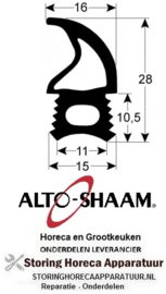 259902517 - Deurrubber B 700mm L 1030mm buiten steekmaat met 4 gaten ALTO-SHAAM