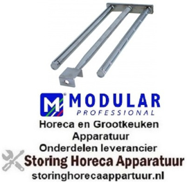 114105158 - Staafbrander 3 rijen L 625mm B 240mm H 45mm grillplaat MODULAR