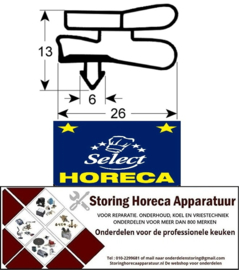 239901524 - Koelkast - Vrieskast deurrubber B 720mm L 1710mm steekmaat HORECA-SELECT : GRE2600, GFR2600