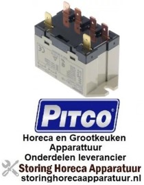 433381292 - Vermogensrelais 24VDC 25A 2NO aansluiting F6,3 overslagbevestiging bij 250V 25A - PITCO