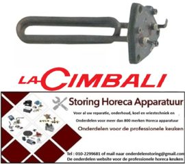 174417014 - Verwarmingselement 1300W 230V voor koffie machine VC 1 LA 59mm L 185mm B 40mm H 18mm gat ø 9mm pijp ø 8,5mm LA CIMBALI