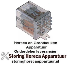 408380312 - Vermogensrelais 230VAC 10A 3CO aansluiting vlaksteker 4,8mm overslagbevestiging