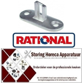 126693565 - Houder voor deurklink L 64mm B 25mm H 28mm gat ø 6mm bevestigingsafstand 46mm RATIONAL