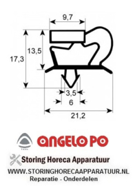 065901204 - Koeldeurrubber profiel 9048 B 941mm L 1002mm steekmaat voor snelvriezer ANGELO-PO