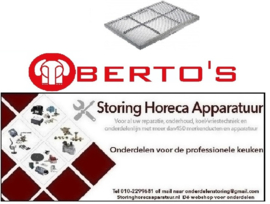 LAVASTEENROOSTER BERTOS HORECA EN GROOTKEUKEN APPARATUUR REPARATIE ONDERDELEN