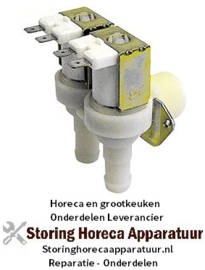231370020 - Magneetventiel dubbel haaks 230VAC ingang 3/4" uitgang 14mm