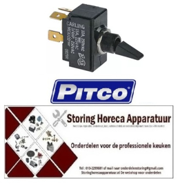 523348060 - Hendelschakelaar draad M12 2NO 250V 10A ON-OFF vlaksteker 6,3mm drukkend PITCO