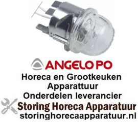 1511357162 - Ovenlamp inbouw ø 35,5mm 12V 20W fitting G4 temp. bestendigheid 300°C aansluiting kabel 450mm ANGELO-PO