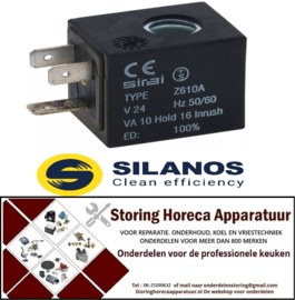 P209.3710.70 - Magneetspoel 24VAC 10VA SIRAI spoeltype Z610A afname ø 10mm SILANOS