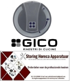 181112873 - Knop gaskraan met ontstekingsvlam ø 70mm as ø 8x6mm afvlakking boven grijs GICO