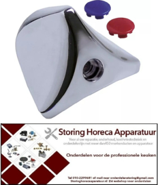 425.54.7965 - Driekantgreep klein koud- warmwater rood - blauw