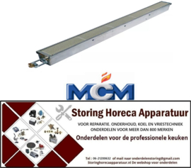 229105585 - Keramischebrander L 900mm B 67mm brandbereik 875x52 5300W met 5 keramische platen voor kippengrill TECNO MCM