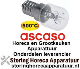 433357099 - Gloeilamp fitting E14 240 V 15 W L 50 mm ø 22 mm t.max. 500 °C voor pizzaoven