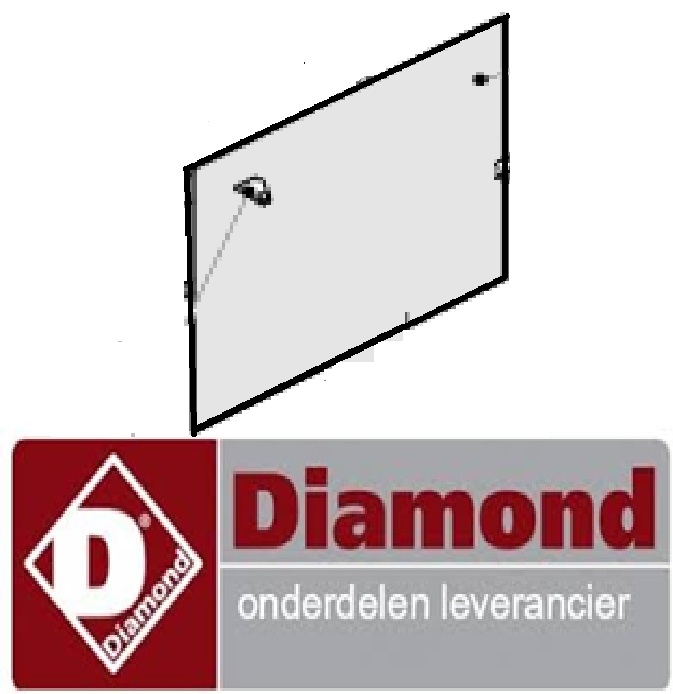 655.5100.8700 - Deur binnenste ruit voor oven DIAMOND CGE611-NP