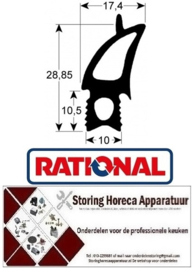 519902219 - Deurrubber  B 465mm L 520mm buitenmaat voor oven RATIONAL