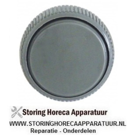 733110905  - Knop schakelaar nulstreep ø 42mm as ø 6x4,6mm afvlakking rechts zwart voor timer Ø 42 mm