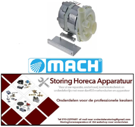 214499421 - Waspomp ingang ø 60 uitgang ø 48 type L80.T120 230V 50Hz fasen 1 0,9kW L 260mm MACH