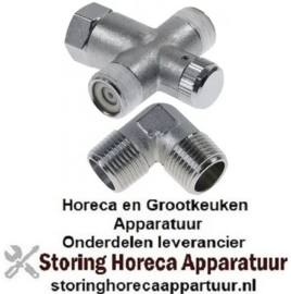 156542359 - Mengventiel voor warm en koudwater draad 1/2" B 61mm D 26mm H 69mm met elleboog